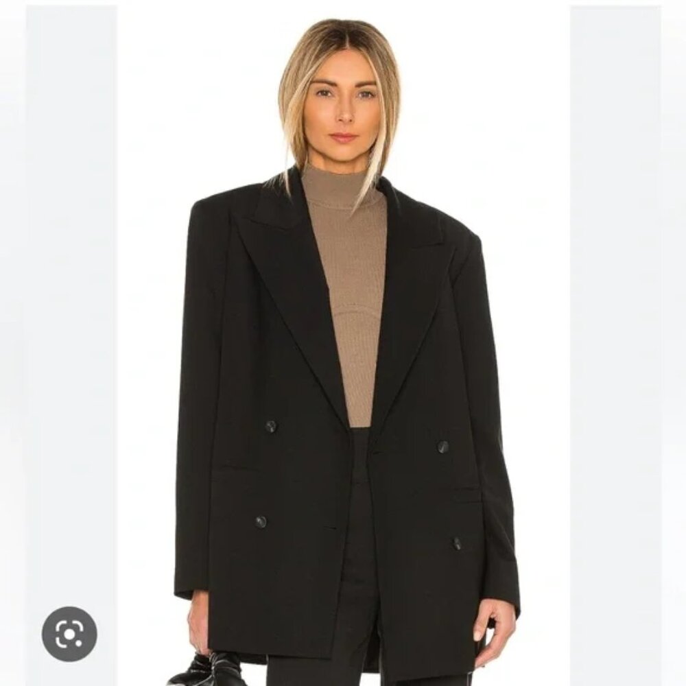 House of Harlow 1960 Women's Double Breast Boyfriend Oversize Open Blazer Size S - Picture 1 of 5